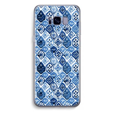 Blauw motief: Samsung Galaxy S8 Plus Transparant Hoesje
