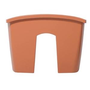 Prosperplast Plantenbak - railing - kunststof - 24x28 cm - terracotta