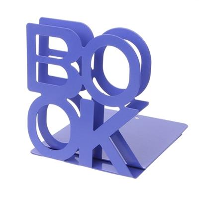 Alfabet vormige ijzeren metalen boekensteunen steun houder Desk staat voor boeken (paars)