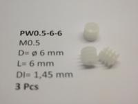 micromotor PW0.5-6-6 wormwiel
