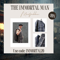 Maatpak Voor Heren | 3-delig Pak | Grijs/crème Windowpane | Jeremiah Jesus | Peaky Blinders | Peaky Blinders