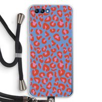 Leopard blue: Honor 10 Transparant Hoesje met koord