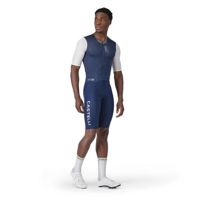 Castelli saturday morning skinsuit belgian blue/white heren