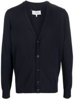 Maison Margiela cardigan en cachemire à col v - Bleu