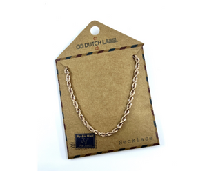 Go Dutch Label Ketting Gedraaid Rosé Goud