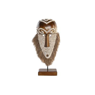 Decoratieve figuren DKD Home Decor Natuurlijk Masker Vezel (30 x 10,5 x 53 cm)