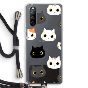 Katten: Sony Sony Xperia 10 III Transparant Hoesje met koord
