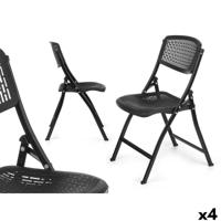Vouwbare Stoel Gift Decor Zwart 59 x 50 x 82 cm 108 x 13,5 x 50 cm (4 Stuks)