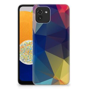 Samsung Galaxy A03 TPU Hoesje Polygon Dark