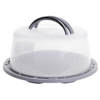 Ronde taart bewaardoos - Dia 35 cm - grijs - Taarten serveren en bewaren in vershouddoos