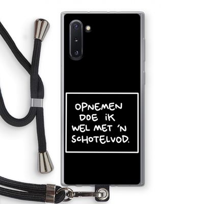 Schotelvod: Samsung Galaxy Note 10 Transparant Hoesje met koord