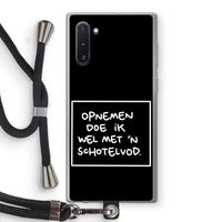 Schotelvod: Samsung Galaxy Note 10 Transparant Hoesje met koord
