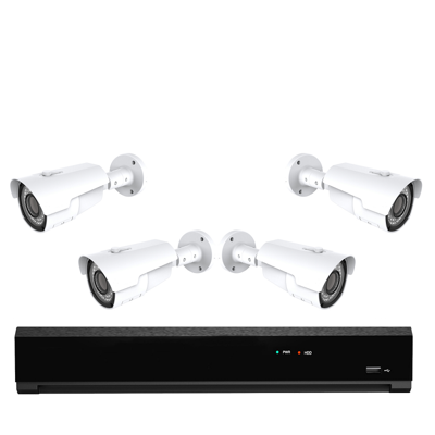 4x Professionele 4K Ultra HD IP IR Bewakingscamera Set - POE NVR Recorder - 8 Kanaals - Nachtzicht & 1TB Opslag