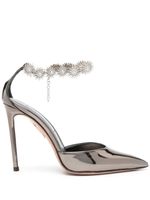 Aquazzura escarpins Comet 105 mm à ornements en cristal - Argent