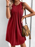 Casual Plain Dress With No