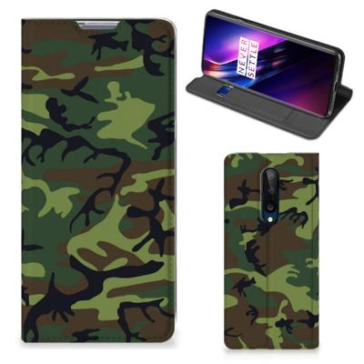 OnePlus 8 | Hoesje met Magneet | Army Dark