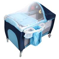 3 in 1 Opvouwbaar Babybedje Luiertafel Afneembaar en Verstelbaar Net Inclusief Muziekdoos Hangend Speelgoed en Draagtas
