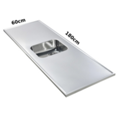 rvs aanrechtblad opleg 180cm x 60cm RAI-2501