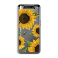 Sunflower and bees: Samsung Galaxy A80 Transparant Hoesje