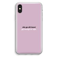 gij moogt er zijn: iPhone XS Transparant Hoesje