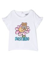 Moschino Kids t-shirt à sequins - Blanc