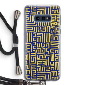 Majorelle Blue Print: Samsung Galaxy S10e Transparant Hoesje met koord