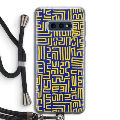 Majorelle Blue Print: Samsung Galaxy S10e Transparant Hoesje met koord