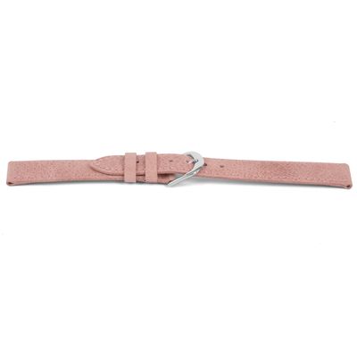 Horlogeband Universeel E753 Leder Roze 16mm