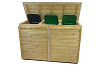 LK140TRIO-R Containerberging | 176x65x125 cm - voor 3 containers!- - Hout- Lutrabox LK140TRIO-R Containerberging | 176x65x125 cm - voor 3 containers!- - Hout- Lutrabox