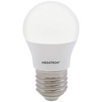 Megatron MT65004 LED-lamp Energielabel F (A - G) E27 Kogel 5.5 W Neutraalwit (Ø x l) 45 mm x 78 mm 1 stuk(s)