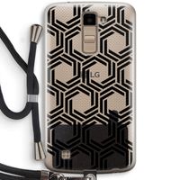 Geometrisch patroon: LG K10 (2016) Transparant Hoesje met koord