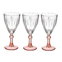 Vivalto Wijnglazen Exotic Collection - 6x stuks - op oranje voet - 275 ml