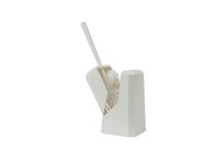 Toiletgarnituur Betra abs vierkant gesloten model wit borstel met randreiniger Toiletgarnituur Betra abs vierkant gesloten model wit borstel met randreiniger