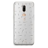 Hipster stripes: OnePlus 6 Transparant Hoesje