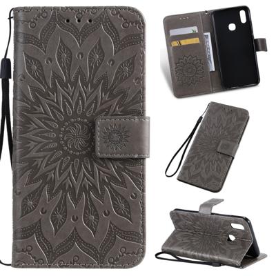 Gedrukt afdrukken zonnebloem patroon horizontale Flip PU lederen draagtas voor vivo Y93/Y91/Y95 met houder & kaartsleuven & portemonnee & Lanyard (gr