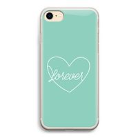 Forever heart pastel: iPhone 7 Transparant Hoesje