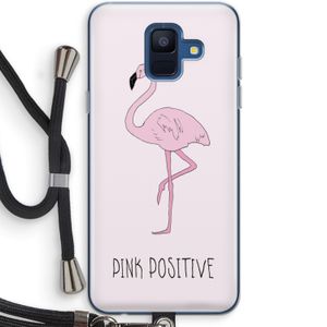 Pink positive: Samsung Galaxy A6 (2018) Transparant Hoesje met koord