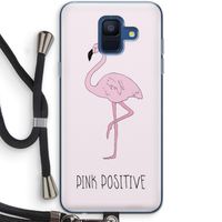 Pink positive: Samsung Galaxy A6 (2018) Transparant Hoesje met koord