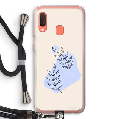 Leaf me if you can: Samsung Galaxy A20e Transparant Hoesje met koord