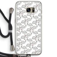 Zwanen: Samsung Galaxy S7 Edge Transparant Hoesje met koord Zwanen: Samsung Galaxy S7 Edge Transparant Hoesje met koord