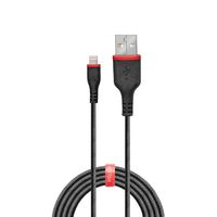 LINDY USB-kabel USB 2.0 Apple Lightning stekker, USB-A stekker 1.00 m Zwart 31291 - thumbnail