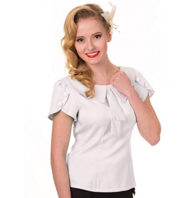 Retro Style Top Off White-S | 36% korting Retro Style Top Off White-S | 36% korting