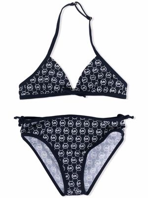 Michael Kors Kids bikini à motif monogrammé - Bleu