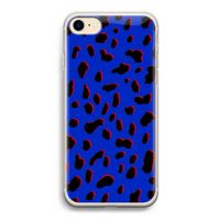 Blue Leopard: iPhone 7 Transparant Hoesje