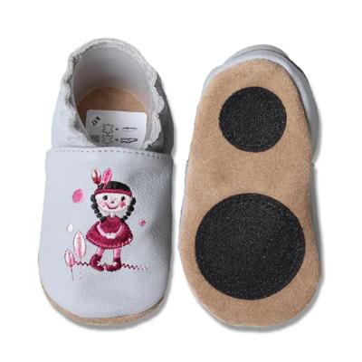 Hobea babyslofjes extra antislip Mädchen grau-22-23