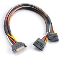 Akasa SATA power splitter SATA-kabel 0,3 m SATA 15-pin 2 x SATA 15-pin Zwart, Rood, Wit, Geel - thumbnail