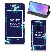 Xiaomi Mi 9T Pro Design Case Flowers Blue DTMP - thumbnail