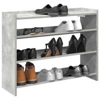 VidaXL Schoenenrek 80x25x62 cm bewerkt hout betongrijs