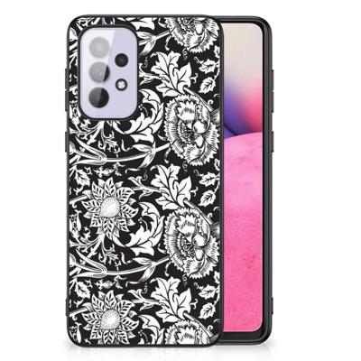 Samsung Galaxy A33 5G Bloemen Hoesje Black Flowers
