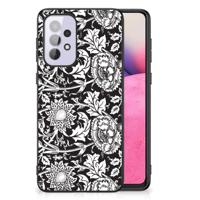 Samsung Galaxy A33 5G Bloemen Hoesje Black Flowers